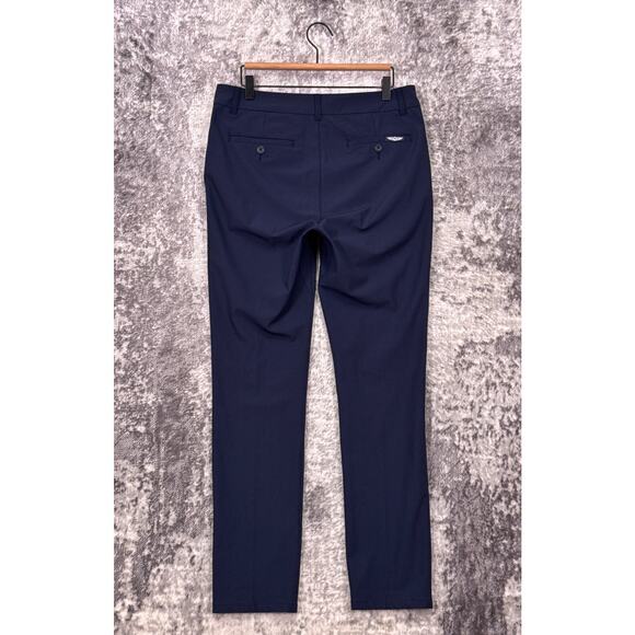 Straight Down Pants 32 x 32 Mens Slim Fit Blue Performance Fabric Chino Golf - Picture 2 of 7